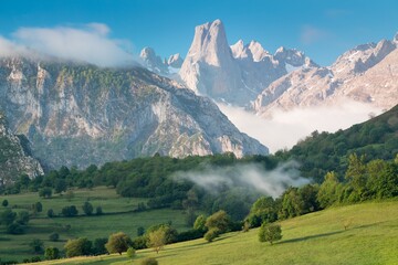 The Picos de Europa are a mountain range extending for about 20 km forming part of the Cantabrian...