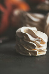 Homemade fruit marshmallow with persimmon. Zefir. Homemade healthy sweets, natural sweets.