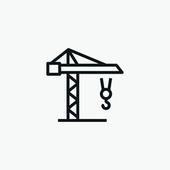 Crane hook vector sign icon