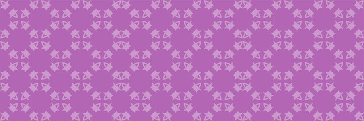Abstract seamless pattern with decorative elements on purple background. Vector illustration