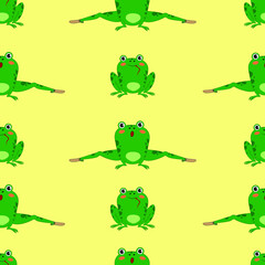 vector seamless frog pattern