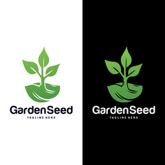 garden growing seed logo