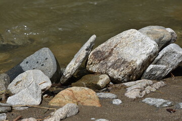 Rocks in water