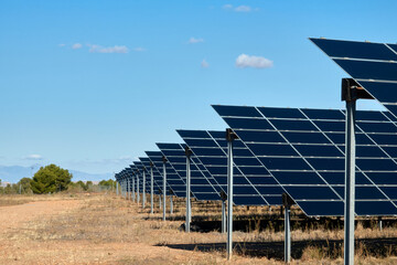 Solar power station in the field in Andalucia (Spain)