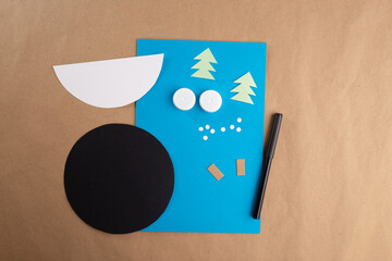 DIY plastic bottle snowman, handmade Christmas card for kids, tutorial