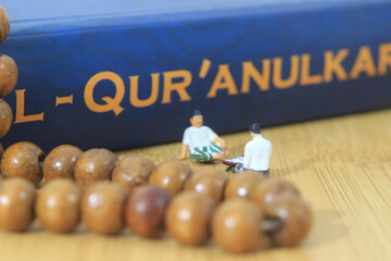 Simple Conceptual Photo, Islam Man or Muslim, Learn Read Al Quran, Al Qur'an Near The Real One and...