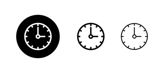 Clock icons set. Time sign and symbol. watch icon