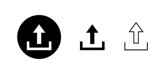 Upload icons set. load data sign and symbol