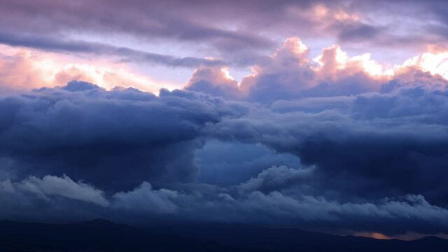 Dramatic clouds on a stormy evening - travel photography