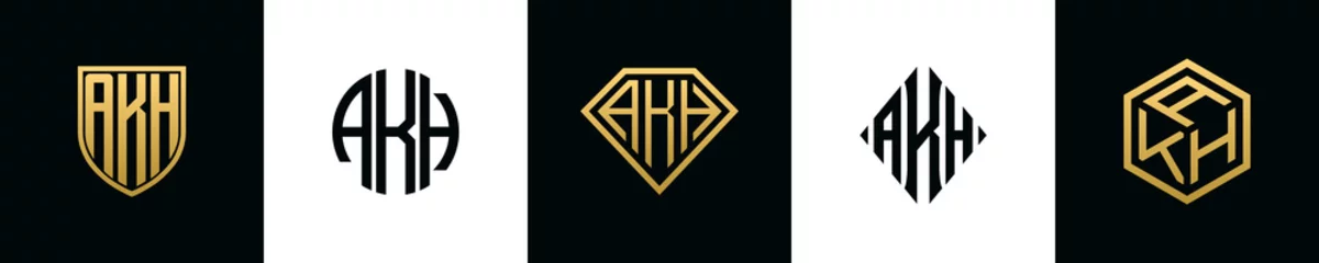 Foto op Plexiglas Initial letters AKH logo designs Bundle © TriDraw