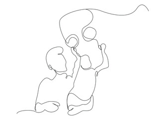 father and daughter playing and having fun together in the park