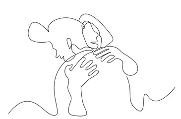 Concept of man and woman hugging each other with love. old friends hugging each other.