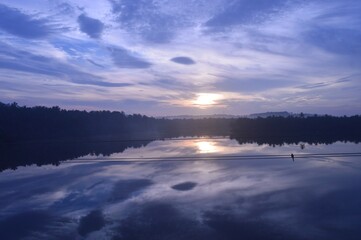 sunrise over the river