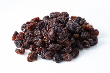 Serving of sweet and healthy dehydrated dark raisins