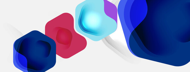 Color arrow shapes on white backdrop. Minimal geometric abstract background. Vector illustration for wallpaper banner background or landing page