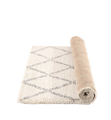 Modern carpet on white background