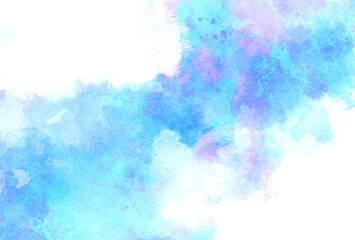 背景素材_水彩テクスチャ_紫と水色