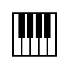 Piano Icon Vector Design Template.