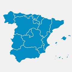 Fototapeta premium doodle freehand drawing of spain map.
