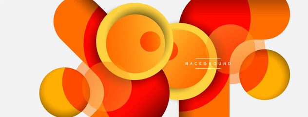 Creative geometric wallpaper. Minimal abstract background. Circles composition vector illustration for wallpaper banner background or landing page