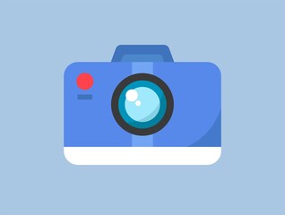 Fototapeta premium Photo camera in flat style. Camera icon in trendy flat style.