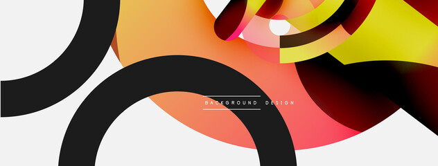 Circle abstract background. Vector illustration for wallpaper banner background card or landing page