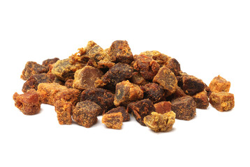 brown sugar on white background