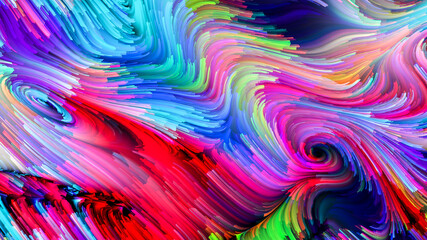 Fototapeta na wymiar Acceleration of Liquid Color