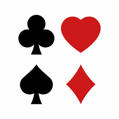 spades, hearts, clubs, diamonds vector icon