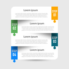 Professional elegant step infographic design elegant template