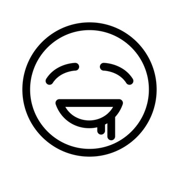drooling emoji vector icon