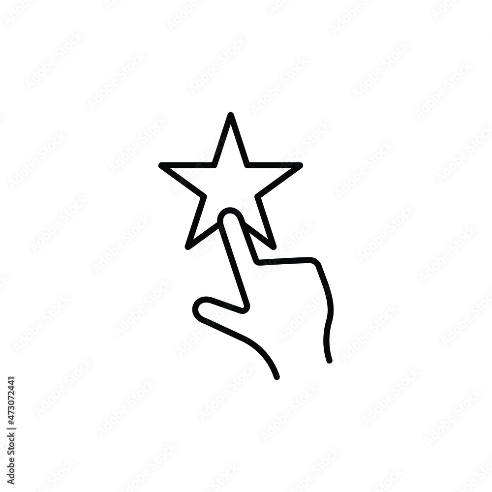 Poster rate with a star. an icon related to victory, awarding, rating, etc. editable element for ui ux webs