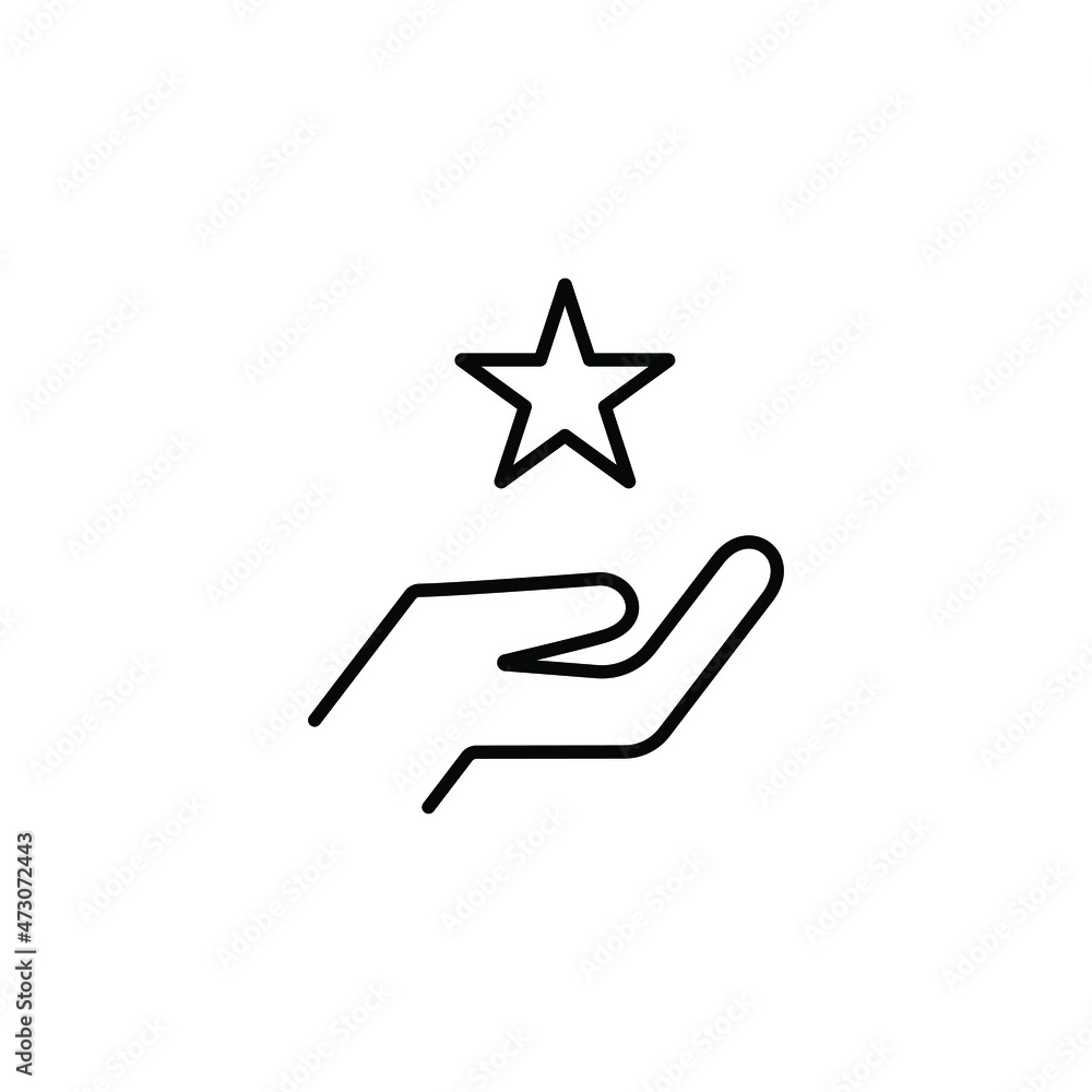 Poster give a rating. an icon related to victory, awarding, rating, etc. editable element for ui ux website