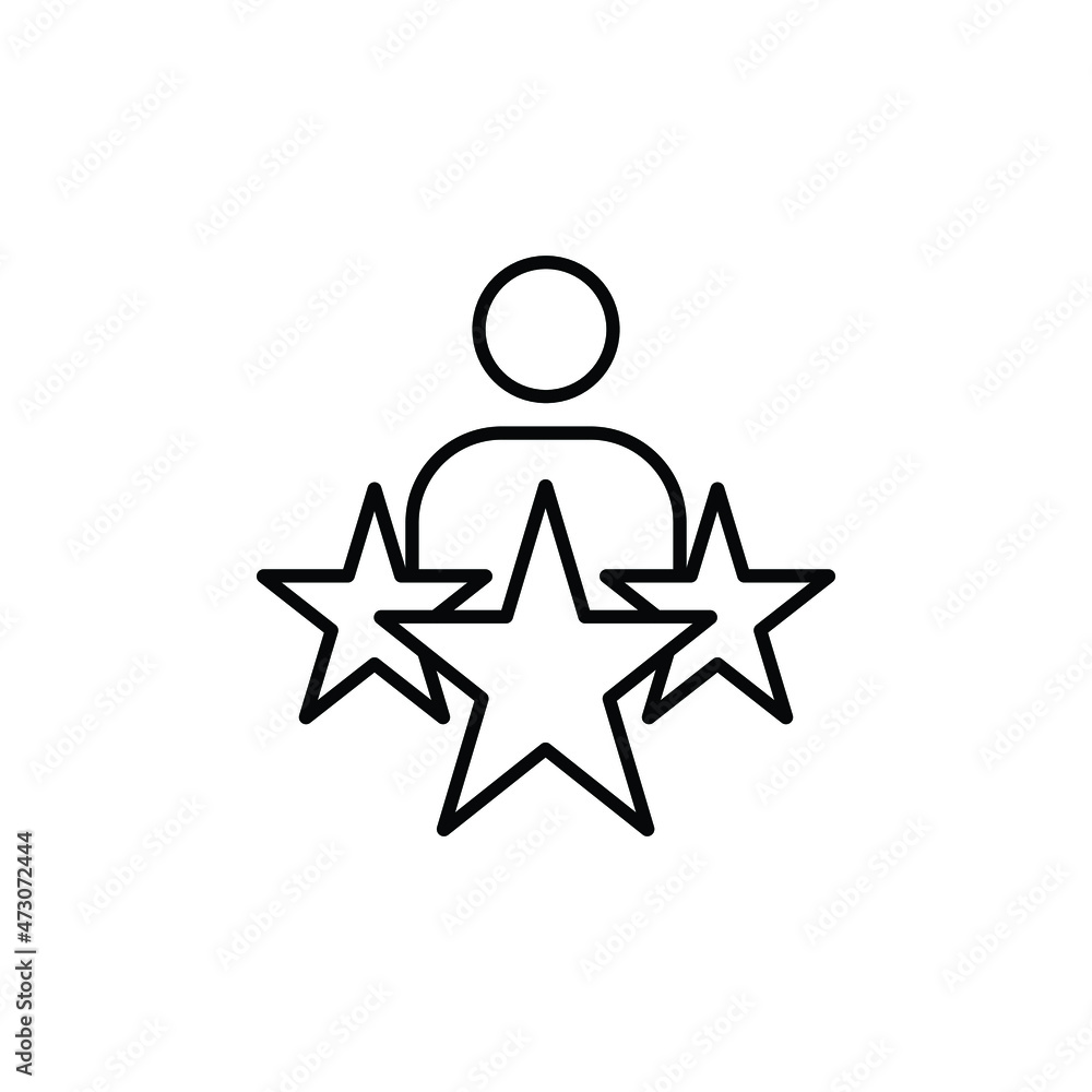 Poster user rating. an icon related to victory, awarding, rating, etc. editable element for ui ux website o