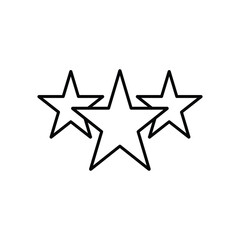 three stars. an icon related to victory, awarding, rating, etc. editable element for ui ux website or mobile application. 