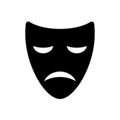 Theater Mask Icon Vector Design Template.