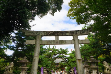 京都 北野天満宮 鳥居