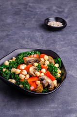 Fried vegetables with chickpeas