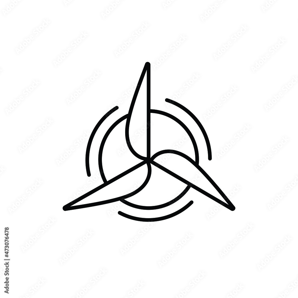 Poster turbine, wind based energy. editable icon collection related to energy resources. vector element dec