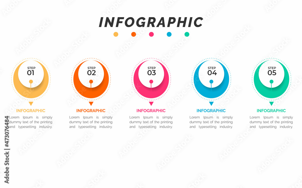 Aufkleber infographic business concept design with icons and 4 options or steps. thin line vector. can be used