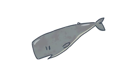 Sperm whale graffiti style illustration
