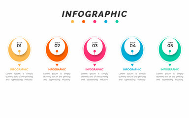 Infographic business concept design with icons and 4 options or steps. Thin line vector. Can be used for flow charts, presentations, web sites, banners