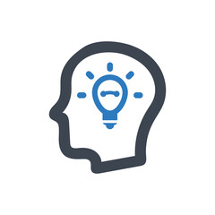 Creative idea thinking icon