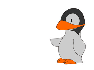 マスクをしたペンギン（左向き）