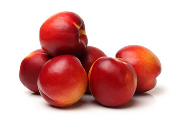 Fototapeta na wymiar ripe peach on white background