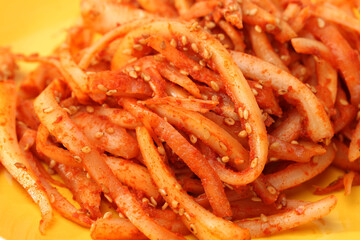 Korean Kimchi on white background