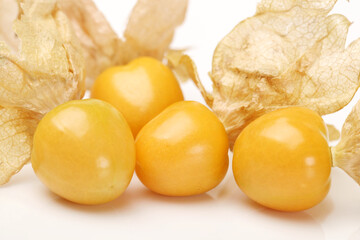 Physalis fruit isolated on white background 