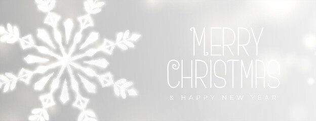 Naklejka na ściany i meble glowing snowflakes merry christmas banner design