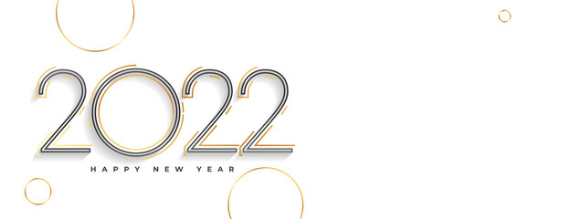 stylish 2022 line style minimal simple banner design