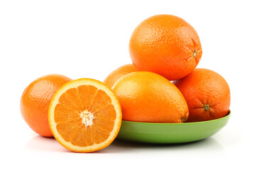 oranges on a white background